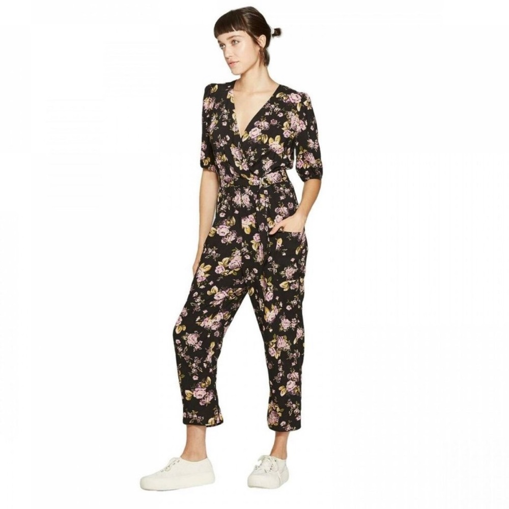 Target Wild Fable Cargo Floral Jumpsuit